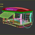 Modern Outdoor Camping Tent With Green Awning Transparent Sides And Comfortable Interior