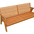 Exhibition Bench With Slatted Wooden Design And Armrests For Trade Shows