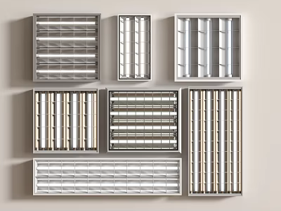 Modern Grid Panel Lights With Various Designs For Indoor Lighting Applications 3d model
