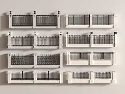 Variety Of Balustrade Designs For Architectural Use 3d model