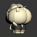 Multiple Cartoon Dolls With Hats And Outfits On Black Background With Reflections