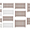 Garden Landscape Fence Designs With Various Styles And White Brown Colors