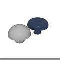 Decorative Modern Mushroom Shaped Table Lamps With White And Blue Bodies
