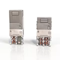 Two Silver Electrical Equipment Units Featuring 05 Number And Metal Contacts
