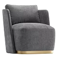 Modern Beige Fabric Single Sofa With Minimalist Design And Multiple Color Options 3d model