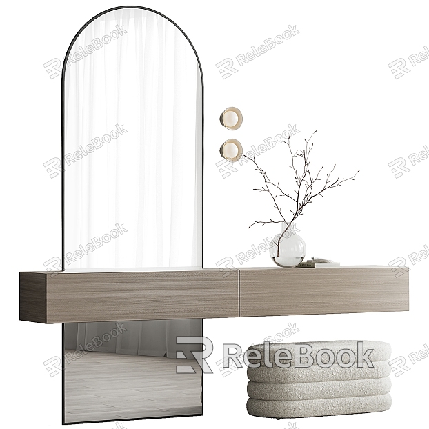 Dressing table Dressing mirror Entrance cabinet model