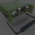 Green Portable Commercial Equipment With Control Panel Antennas And Receiver Headset For Professional Military Operations