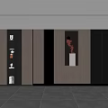 Modern Elegant Wine Cabinet Interior Design With Glass Doors LED Lighting And Wine Bottles