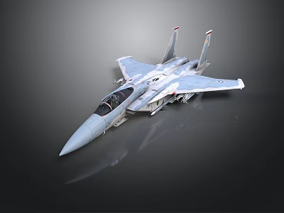 15 Eagle gray fuselage Japanese Self-Defense Force modern military jet fighter 3d model