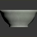 White Octagonal Ceramic Bowl With Smooth Surface For Daily Household Use