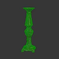 Traditional Wooden Furniture Candle Holder With Carved Multi Tiered Base And Ornate Design