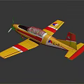Yellow Model Airplane With Red And White Stripes And L-11 Tail Marking
