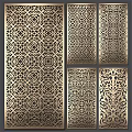 Elegant Metallic Wall Decor With Intricate Laser Cut Floral And Geometric Patterns