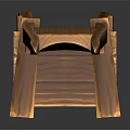 Classic Wooden Leisure Chair Design With High Backrest And Armrests Structure