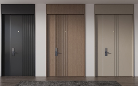 Entry door security door 3d model