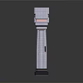 White Column Scene Components With Grid Texture Multi Layer Structure And Black Base