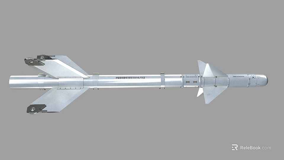 Advanced Military Missile Weapon With Aerodynamic Fins And Precision Guidance System 3d model 