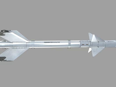 Advanced Military Missile Weapon With Aerodynamic Fins And Precision Guidance System 3d model