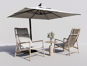 Modern Outdoor Table and Chair Outdoor Chair 3d model