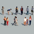 Modern Multiplayer Chinese Asians 3d model