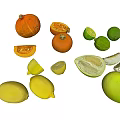 Fresh Assorted Fruits Display With Pumpkin Sliced Guava Limes Lemons And Green Mangoes