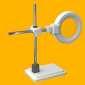 Practical Magnifying Glass with Sturdy Metal Stand and White Stable Base for Daily Use and Crafts