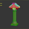 Ornate Classical Roman Column Featuring Intricate Carved Capital And Decorative Shaft Design