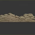 Durable Stacked Sandbags With Reinforced Seams For Household Flood Protection And Emergency Use