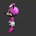Minnie Mouse Game Movie Character In Pink Outfit With Bow And Black Ears