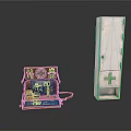 Leather First Aid Kit With Medical Supplies And Green Cross Emergency Box