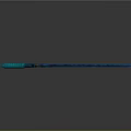 3D Rendered Fantasy Blue Glowing Sword With Decorative Hilt And Blade