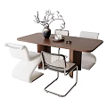 Quiet wind table and chair combination 3d model