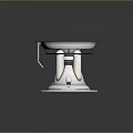 Smart Machine With Circular Top White Body And Yellow Accents Stable Base