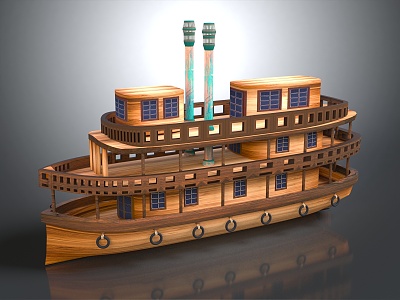 modern ship 3d model