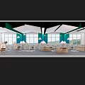 Modern Classroom Art Classroom 3d model