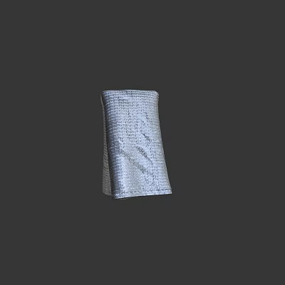 Woven Texture Cup Sleeve In Light Gray Color Against Dark Background 3d model