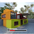 Modern Container Store Container Cafe Cultural and Creative Container Public Building Small Building Post Building 3d model