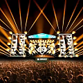 Dynamic Stage Performance Scene With Neon Lighting Large Screens And Dynamic Effects 3d model