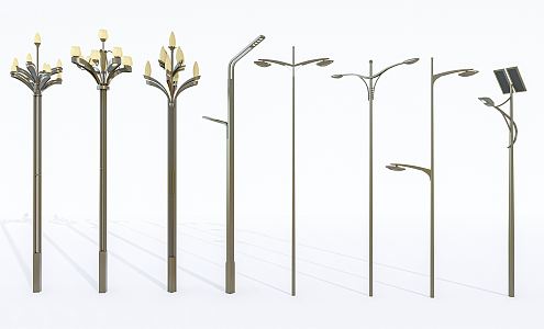 Modern Street Lamp Magnolia Lamp Swallow Lamp Landscape Lamp High Pole Lamp Cap Lighting Lamp Hua Lamp 3d model