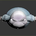 Cute Game And Movie Character With Gray Hair White Bow Blue Coat And White Shoes