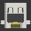 Precision Electronic Connector With White Housing And Yellow Metal Pins For Electrical Devices