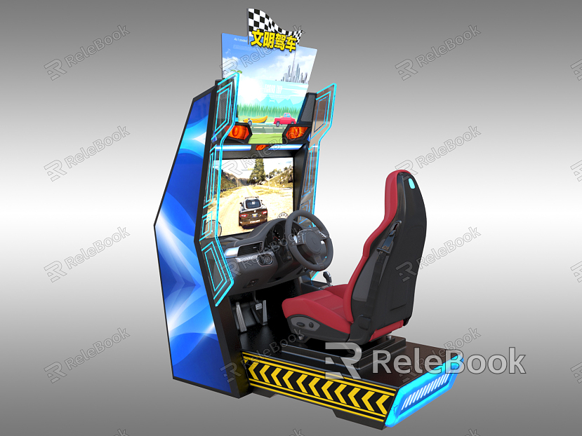 Modern game machine car driving simulation game machine model