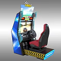 Modern game machine car driving simulation game machine 3d model