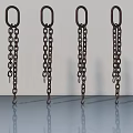 Swing Door Decorative Iron Chains With Hooks For Home Improvement Projects 3d model