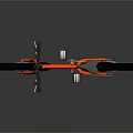 Stylish Orange Fat Tire Bicycle With Black Handlebar And Comfortable Seat