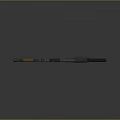 Tactical Weapon With Black Body Orange Components Tactical Rail And Modern Design Features 3d model