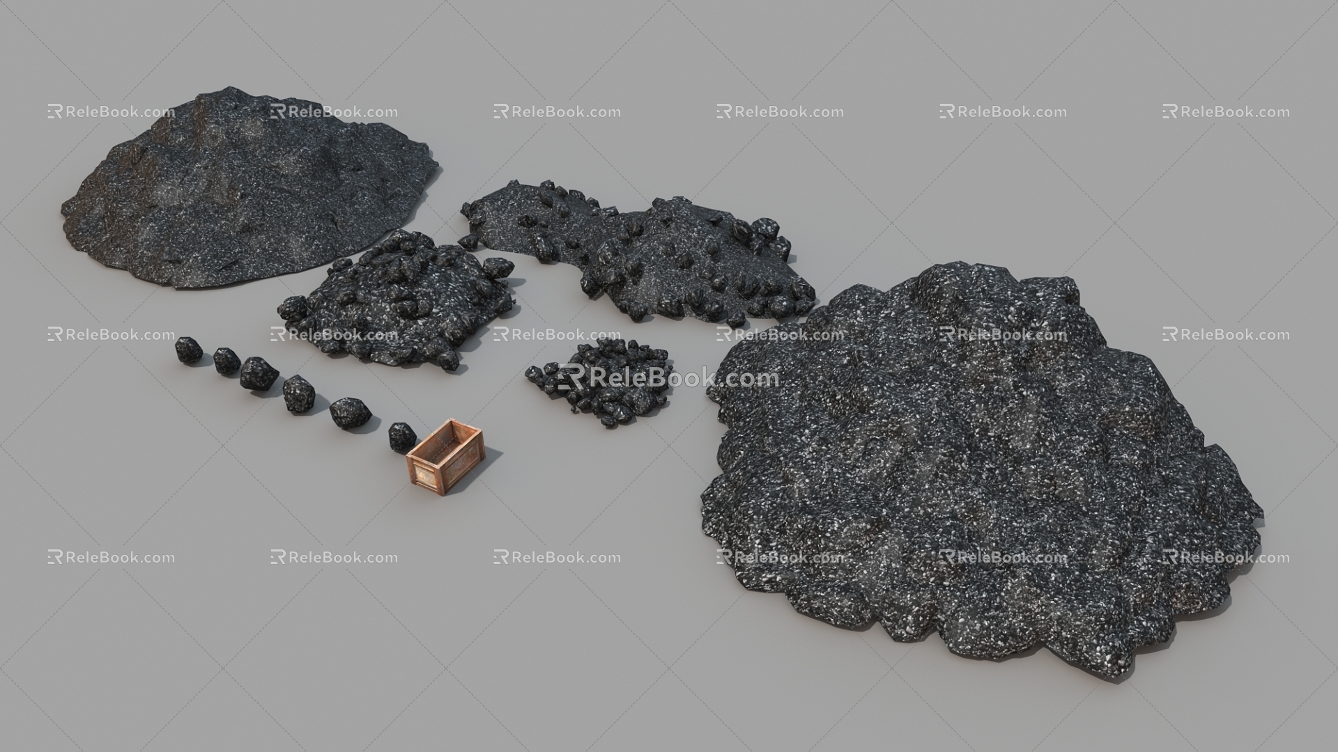 Coal mining equipment 3d model