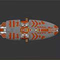 Sleek Red And Silver Racing Speedboat With Striped Pattern And Streamlined Design