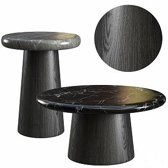 Modern CosmorelaxPiazza solid wood marble coffee table side table 3d model