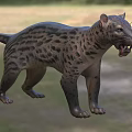 Ancient pseudo-saber-toothed tiger creature 3d model